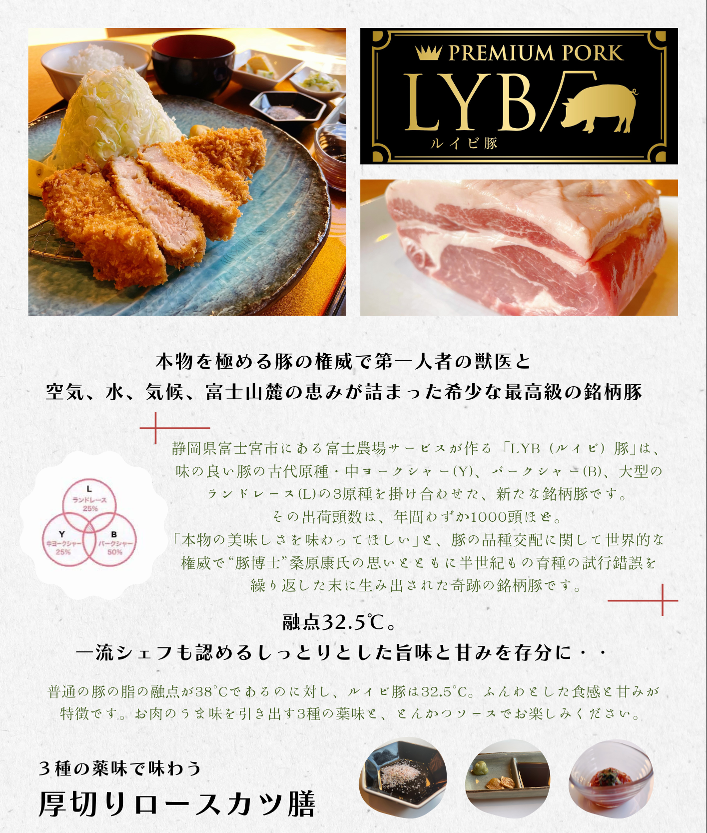 LYB（ルイビ）豚　厚切りロースカツ　新発売！